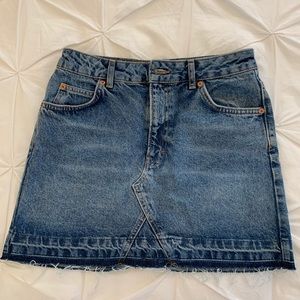 Topshop Moto Denim Skirt